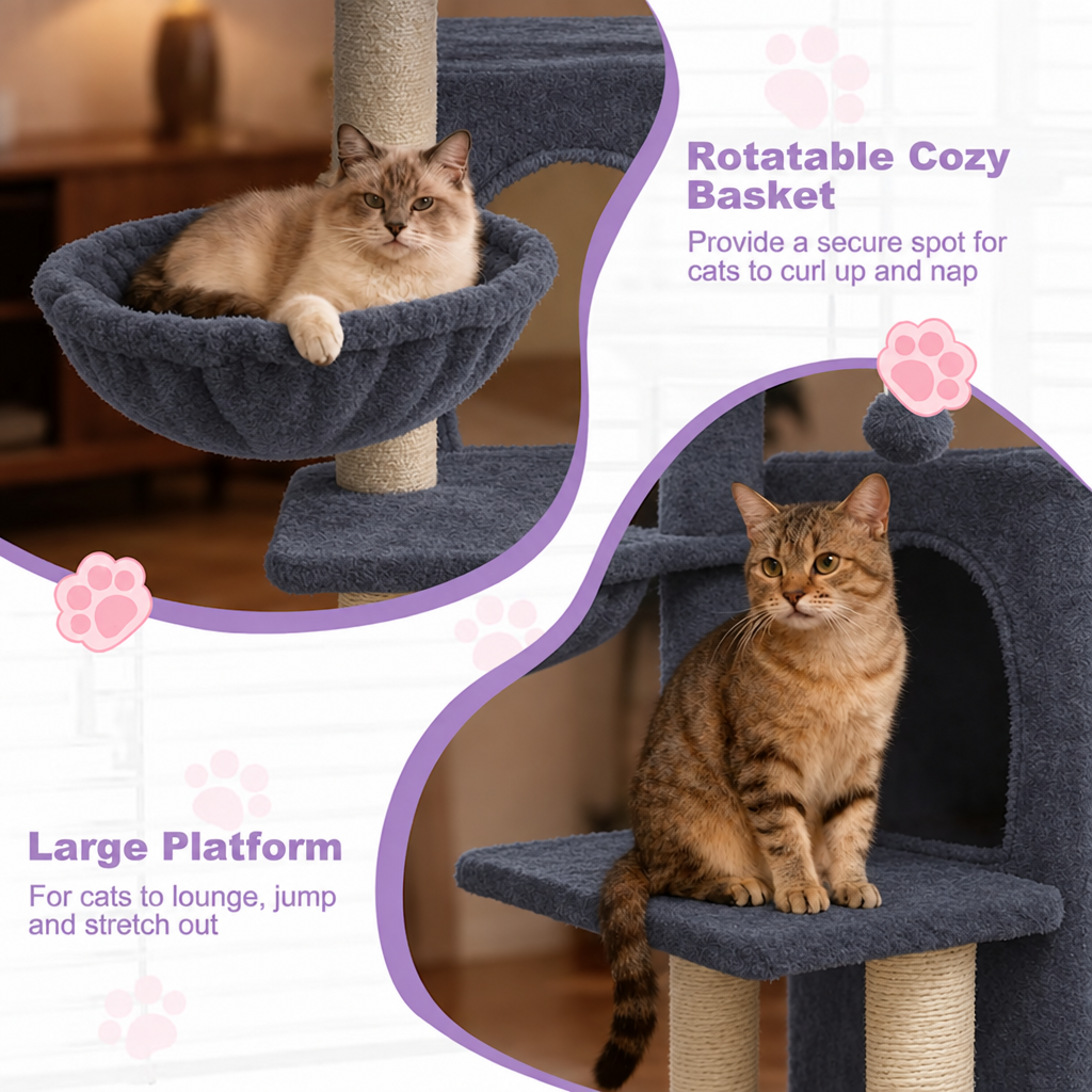 Dark gray basket and platform graphic