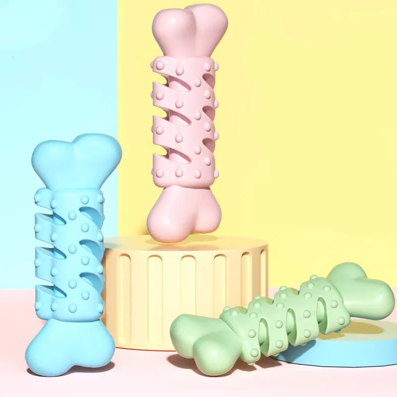 Pink Bone-Shaped Dog Chew Toy