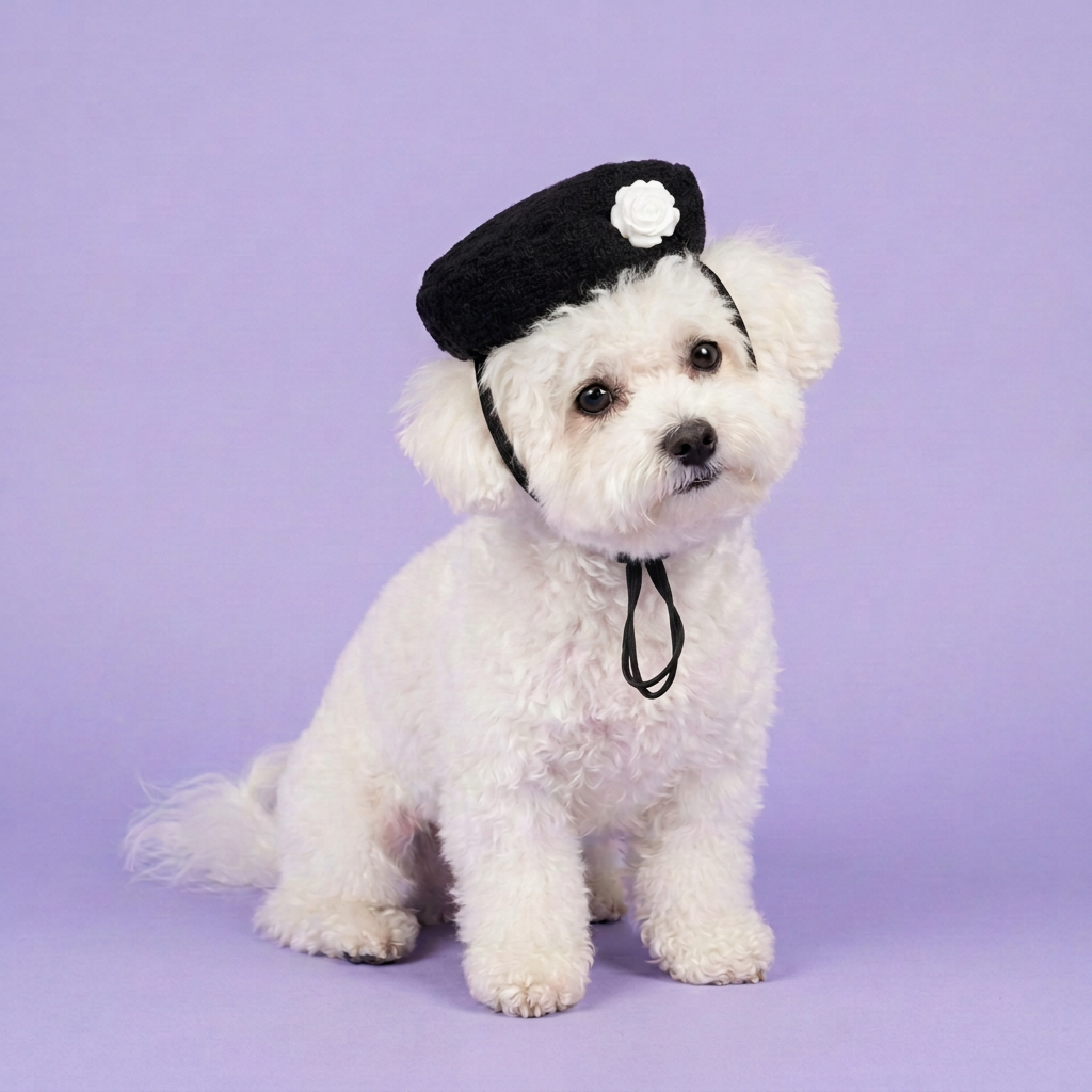 Dog with natural neck fur and no white collar