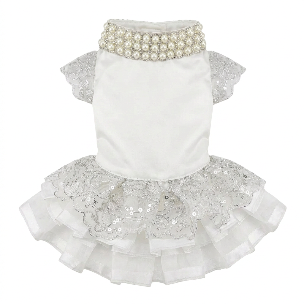 Dress exterior with a pure white background