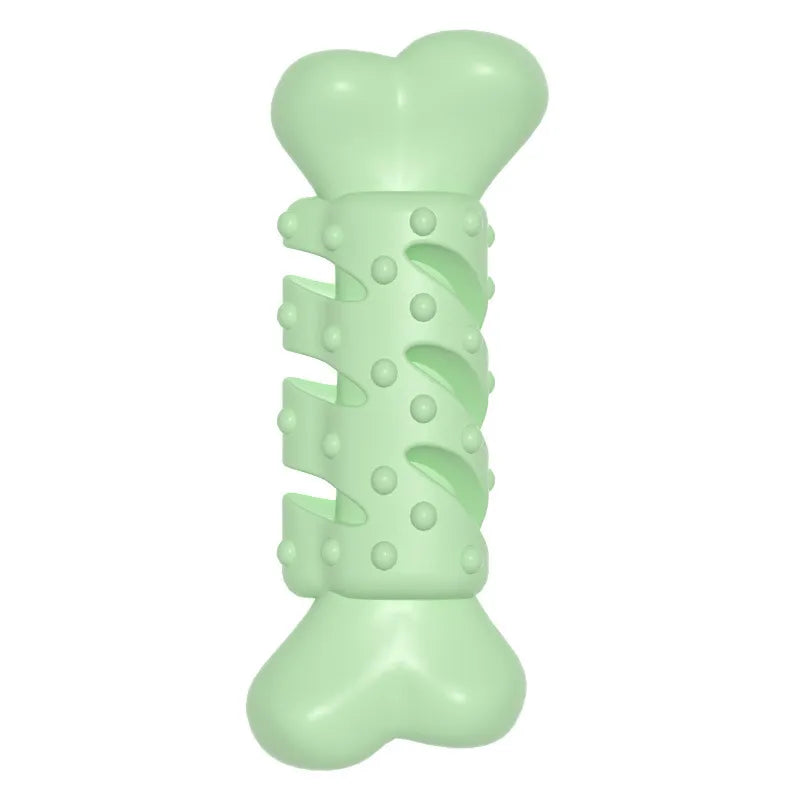 Green Bone-Shaped Dog Chew Toy