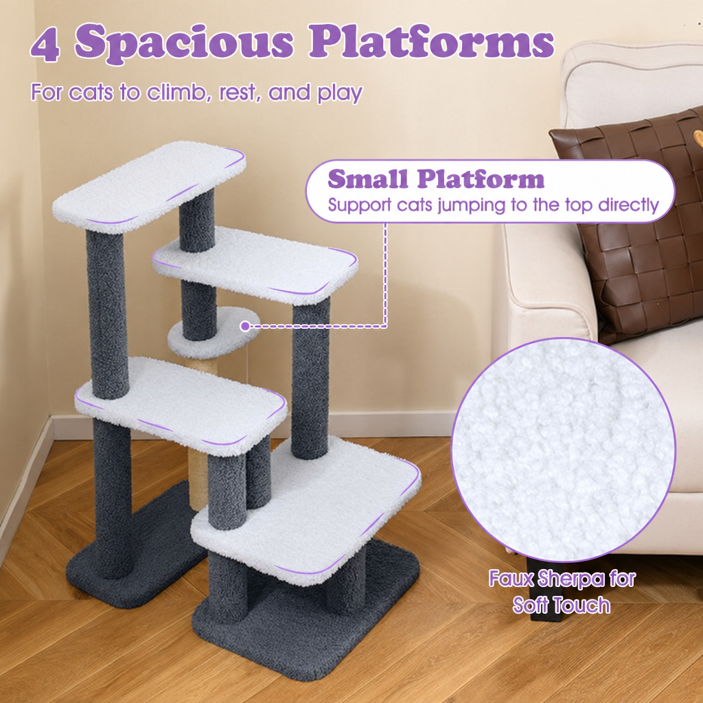 Feature graphic with lavender lettering and outlines