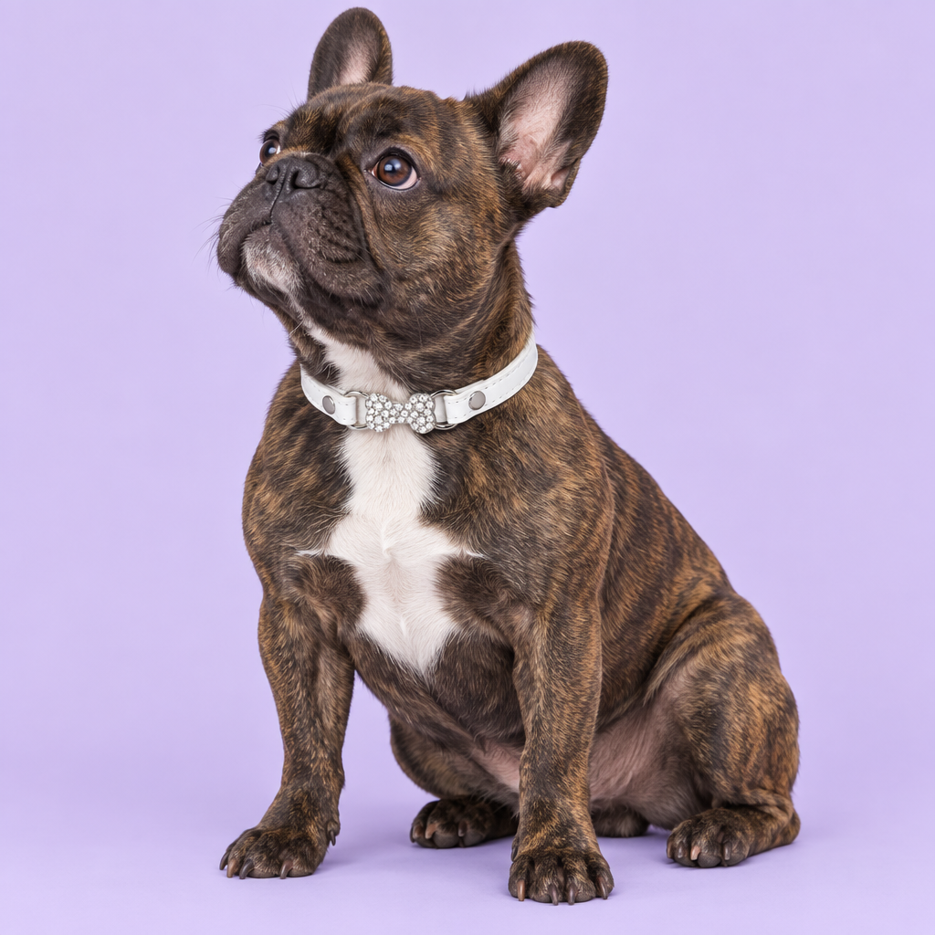 French bulldog with white collar