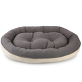 Gray pet bed cleanup on white background