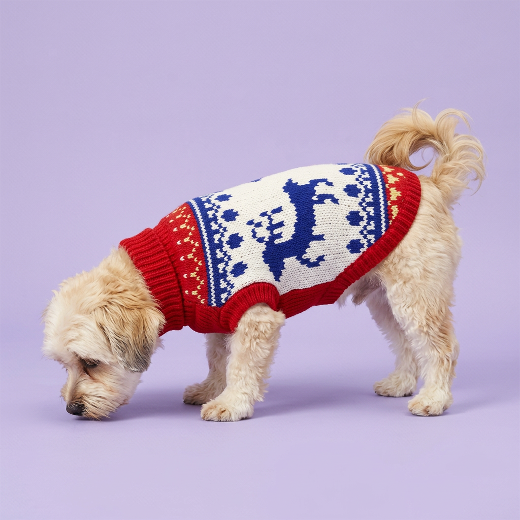 Havanese in the reindeer sweater