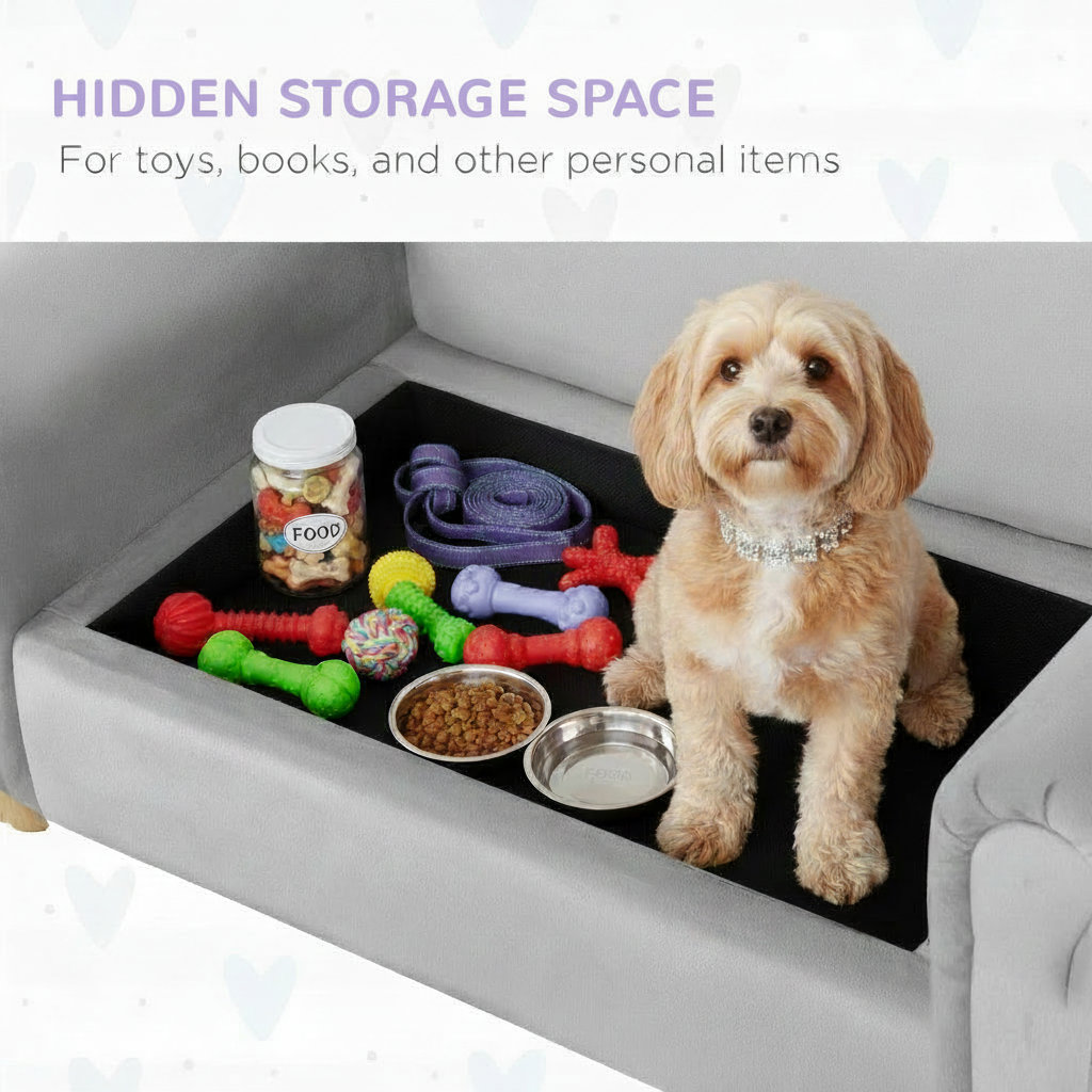 Hidden-storage image with the headline recolored lavender