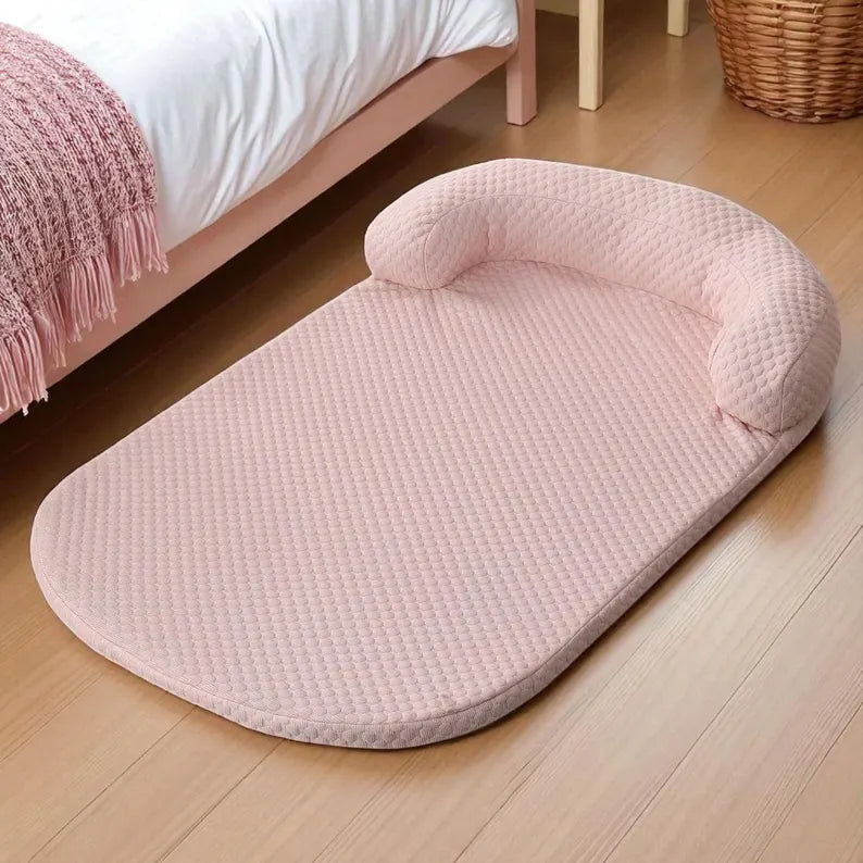 Pink Cooling Pet Mat with Headrest for Dogs & Cats