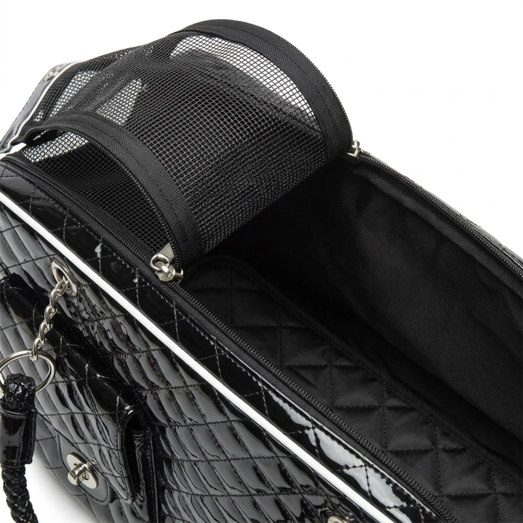 Interior close-up recolored to match the black carrier