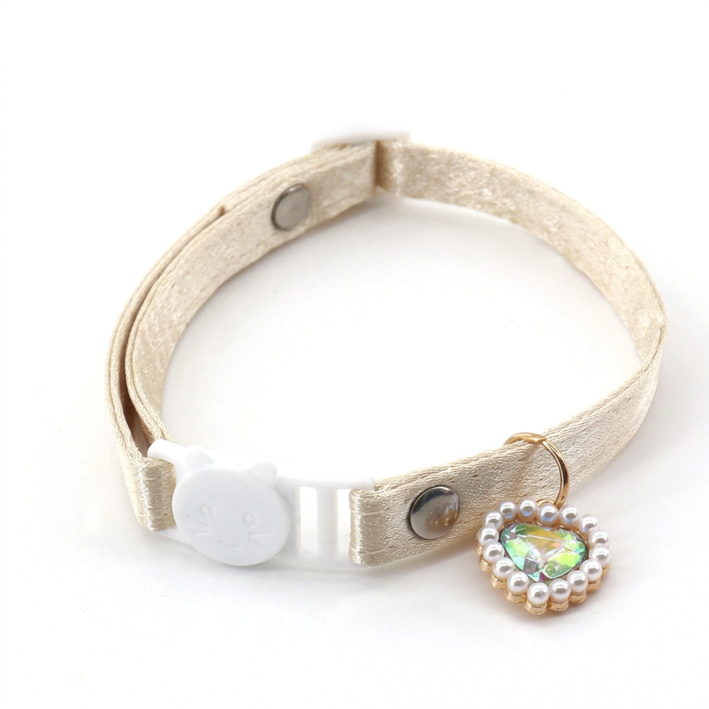 Ivory collar on square white background