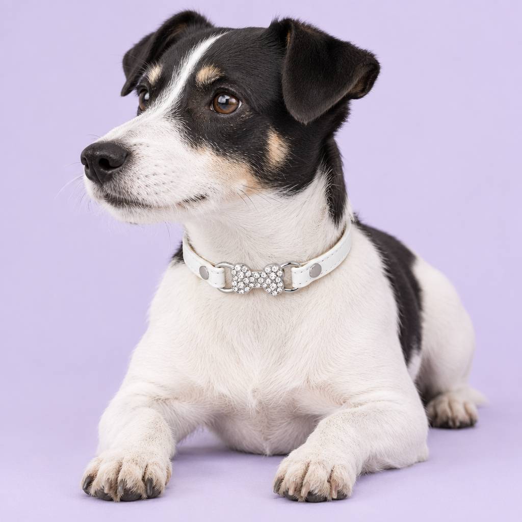 Jack Russell with white collar