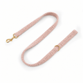 Light pink teddy fleece full-length leash