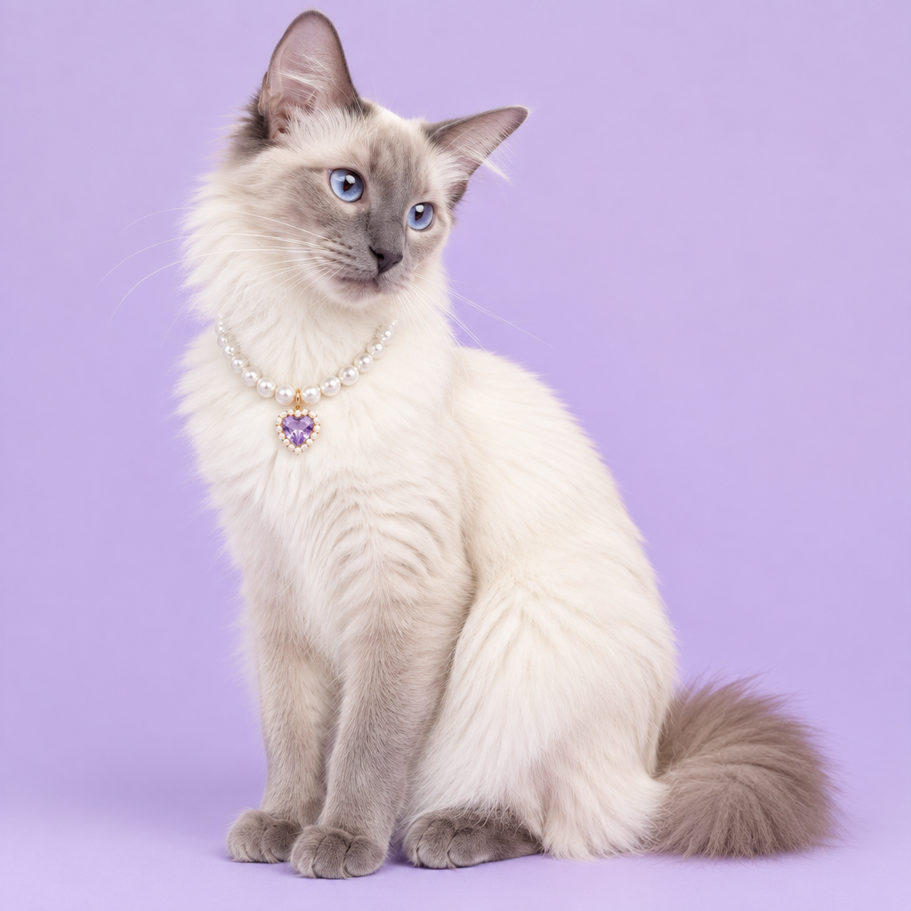 Lilac-point Balinese sitting