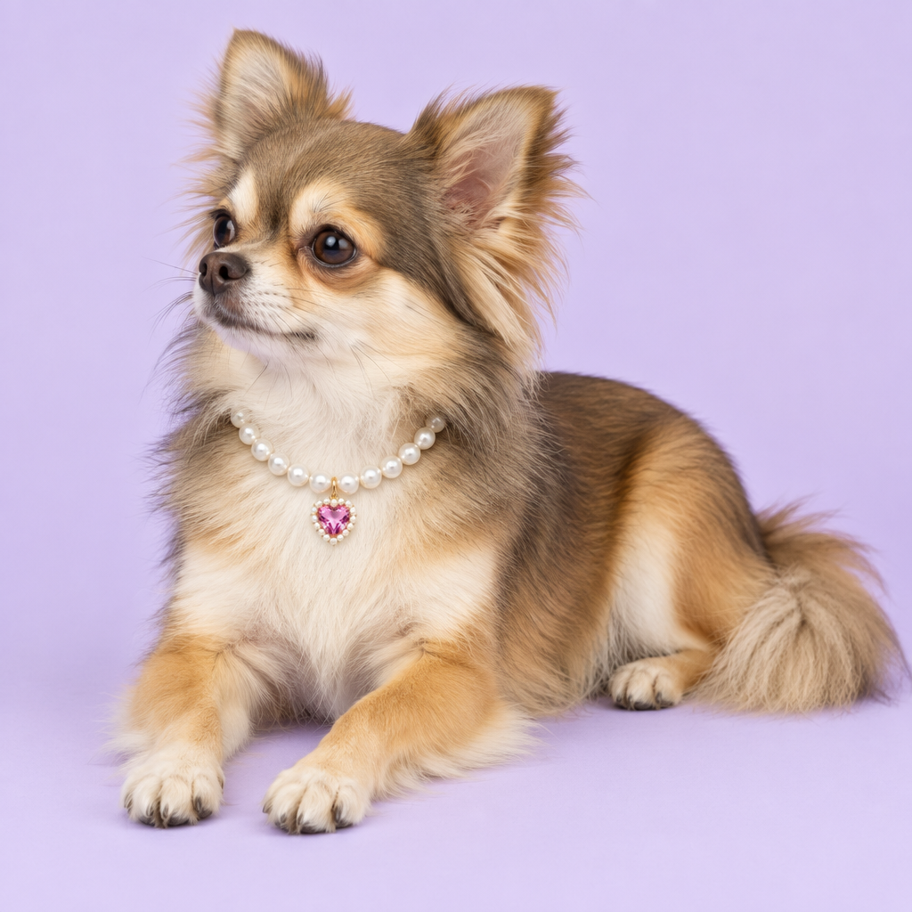 Long-haired Chihuahua reclining