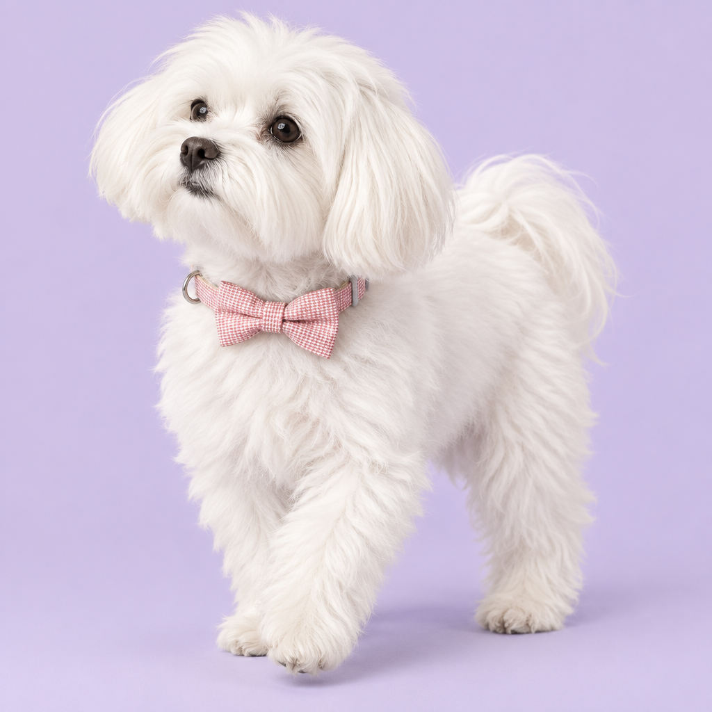 Maltese taking a gentle step