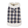 Blue Plaid Faux-Fur Trim Vest for Dogs & Cats