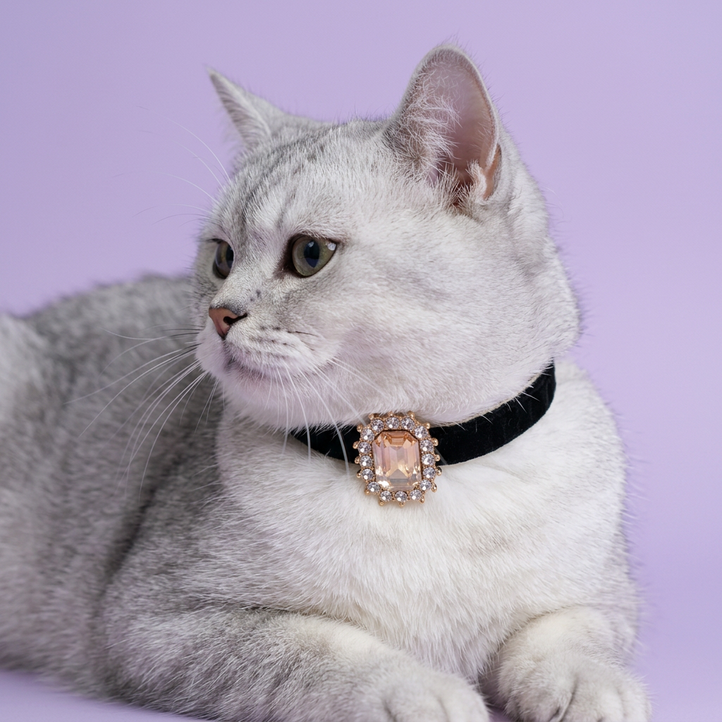 Off-center British Shorthair portrait looking to the side