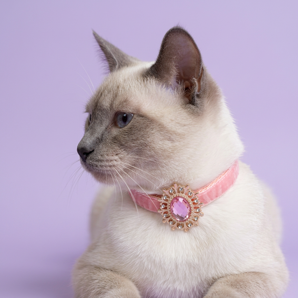 Off-center Siamese portrait looking to the side