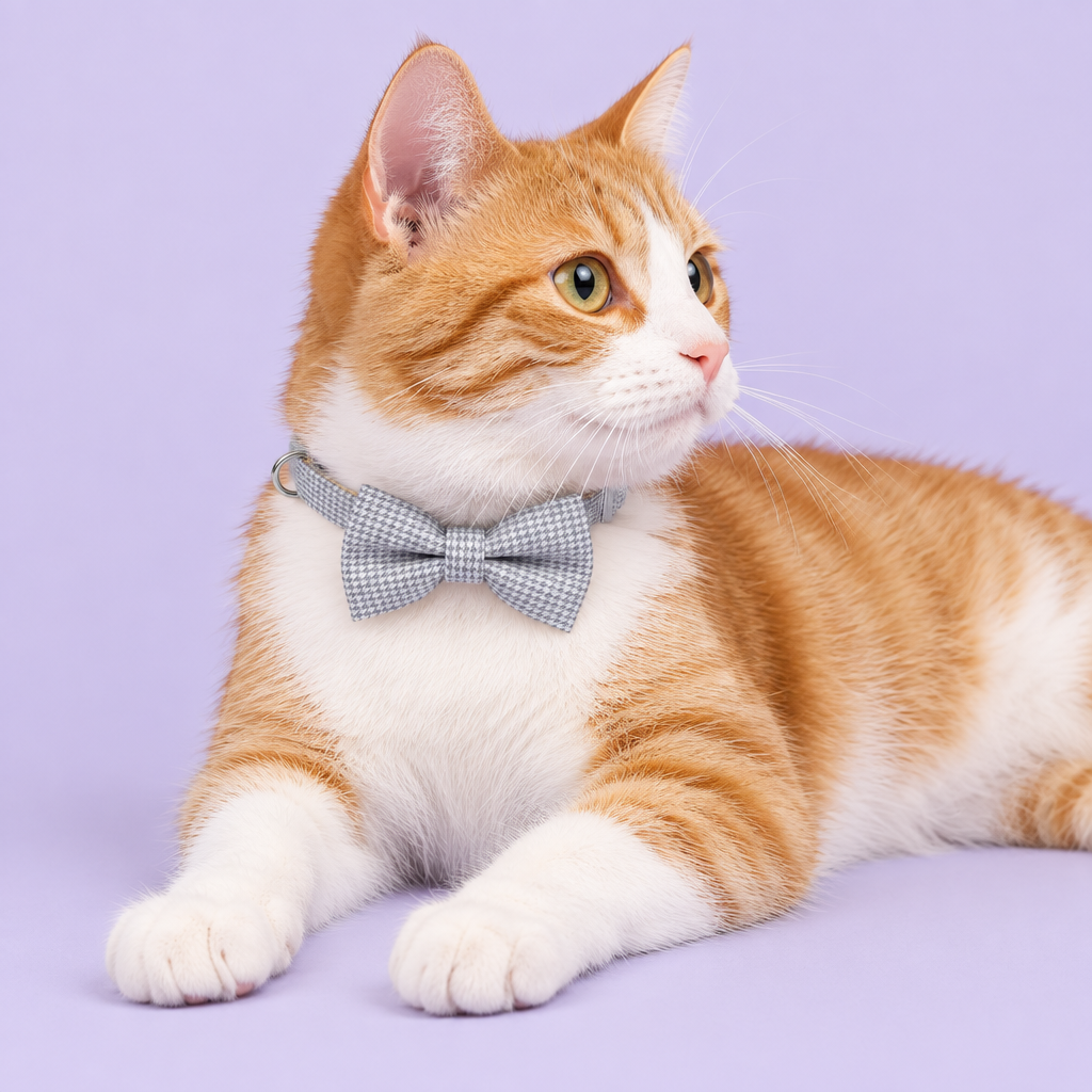 Orange-and-white cat lounging