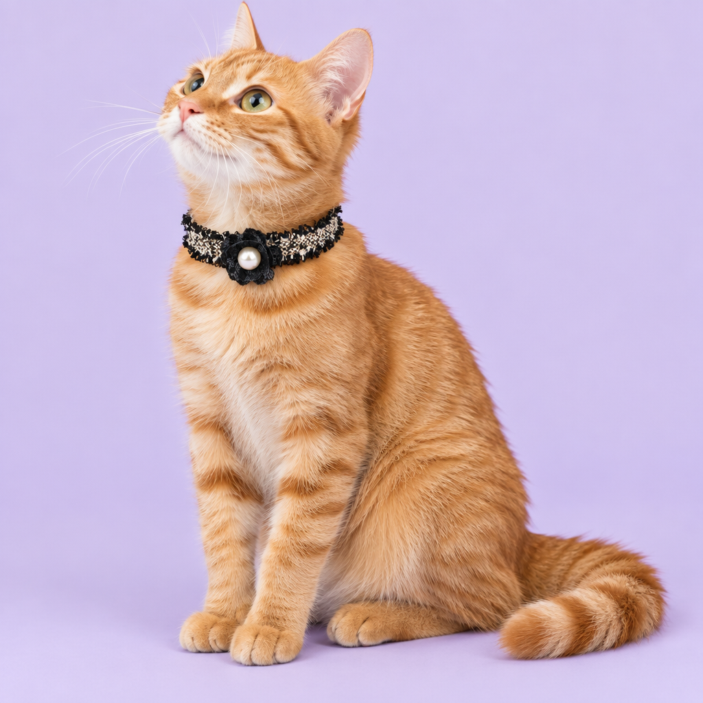 Orange tabby with slimmer-looking collar