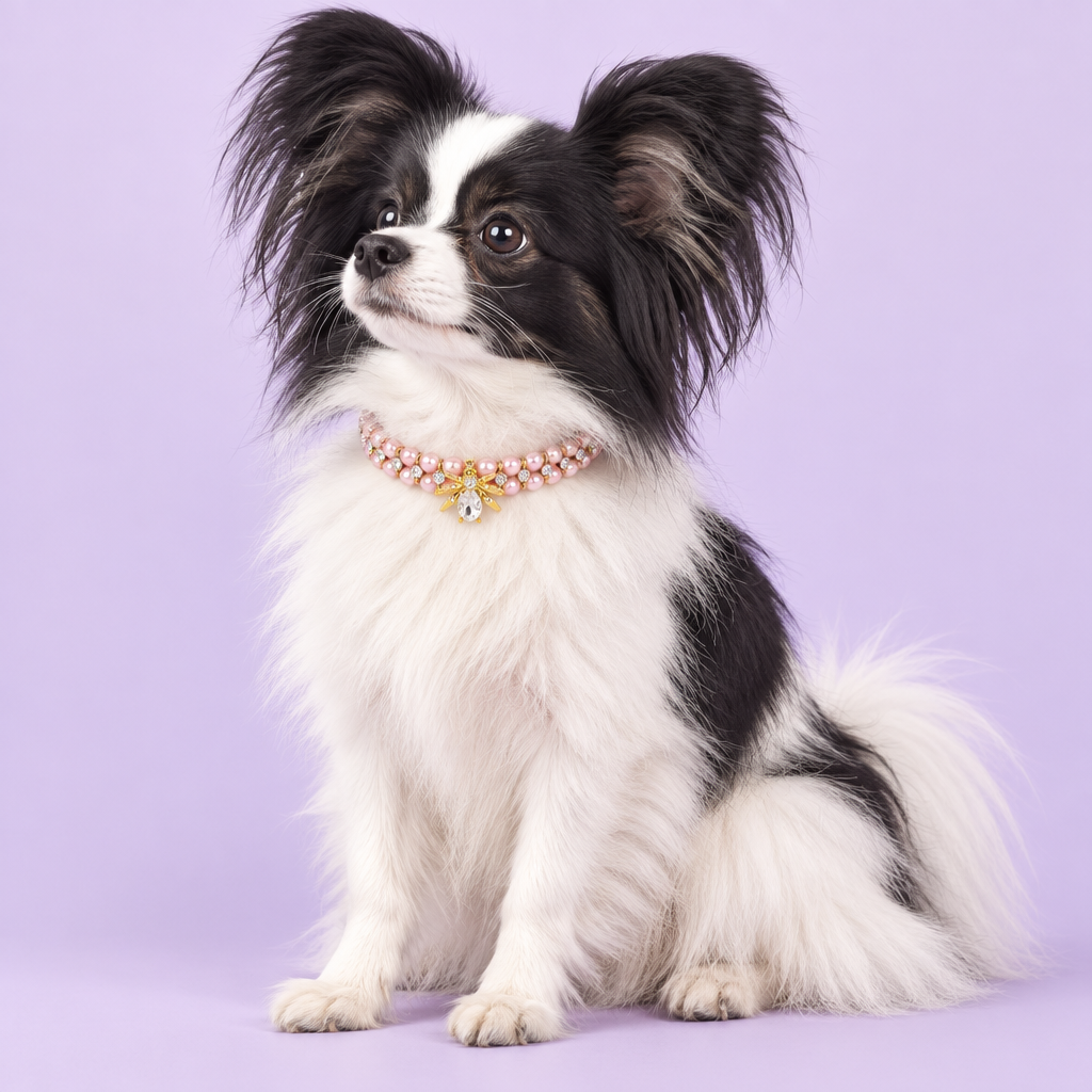 Papillon looking off camera