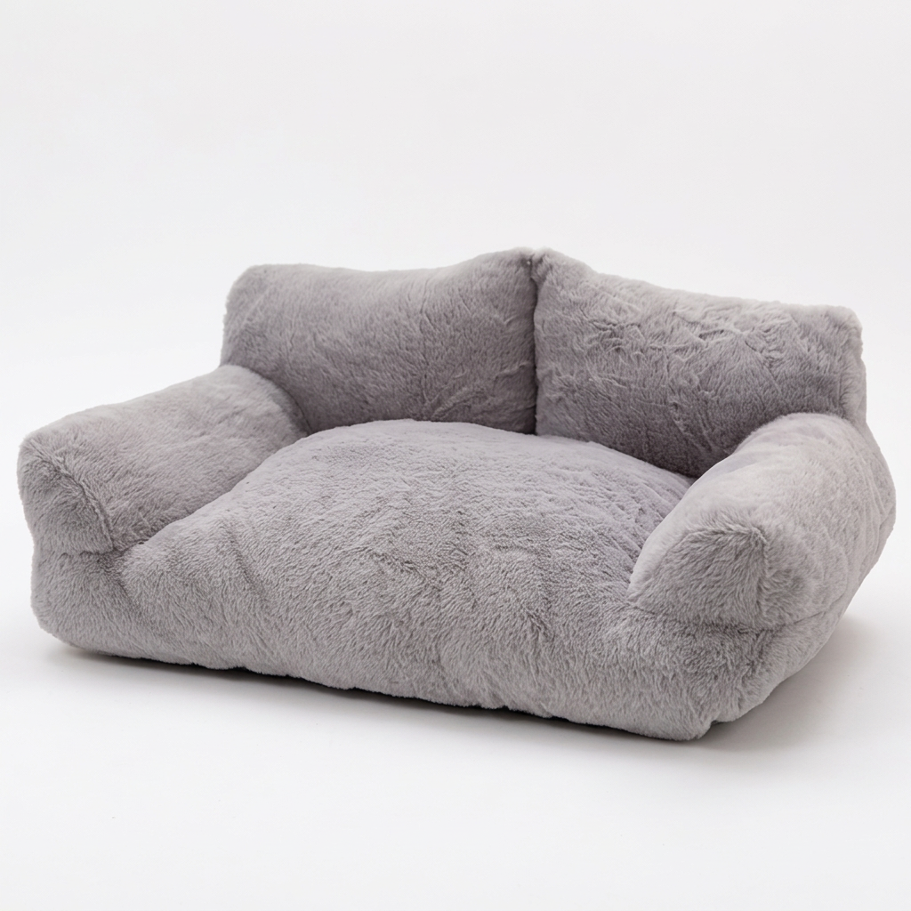 Pet couch on a clean white background, square format