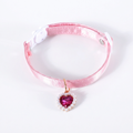 Pink collar alternate view on square white background