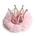 Pink crown hair clip on white