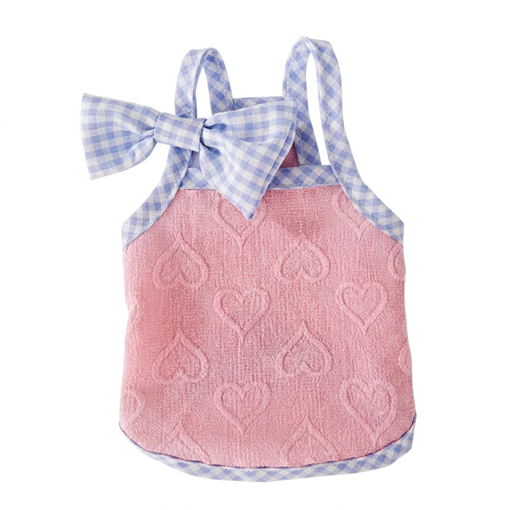 Pink garment on a brighter white background