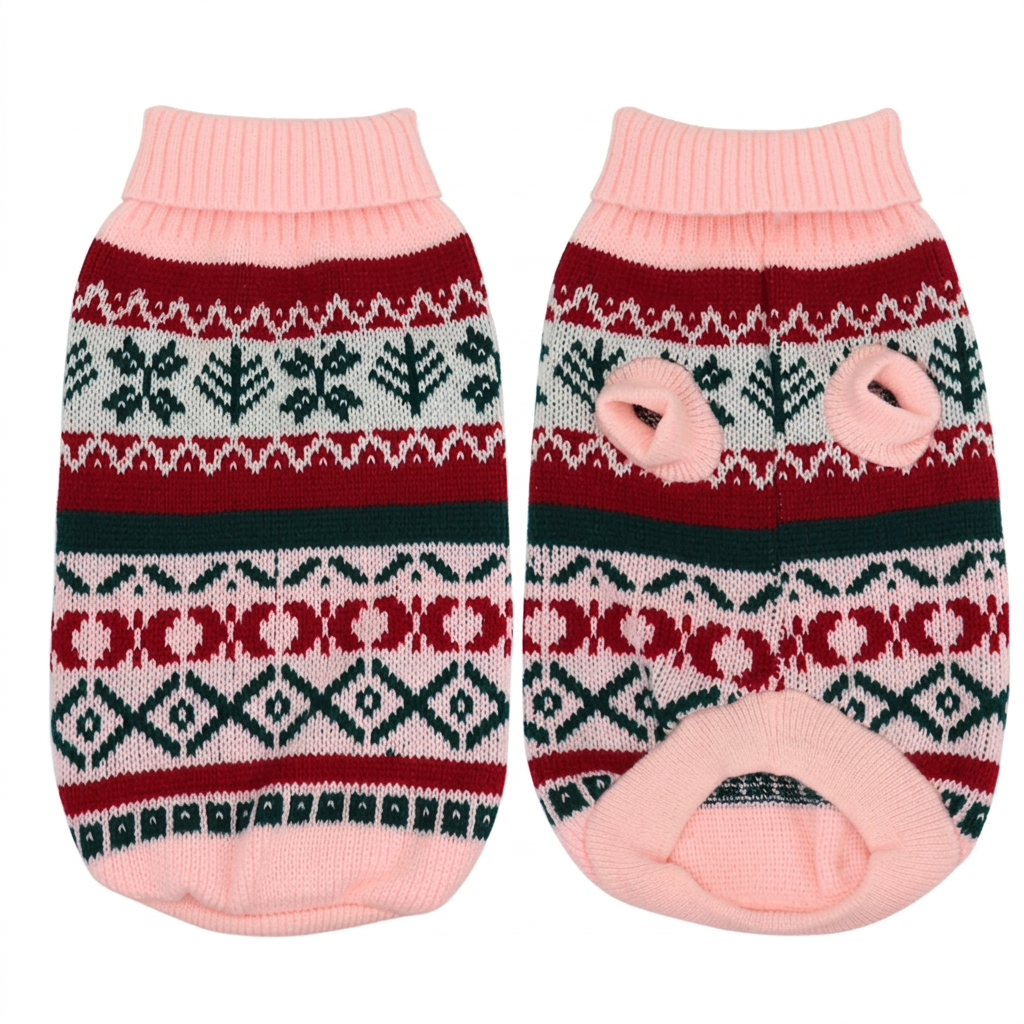 Pink sweater image with the small white dot targeted for removal