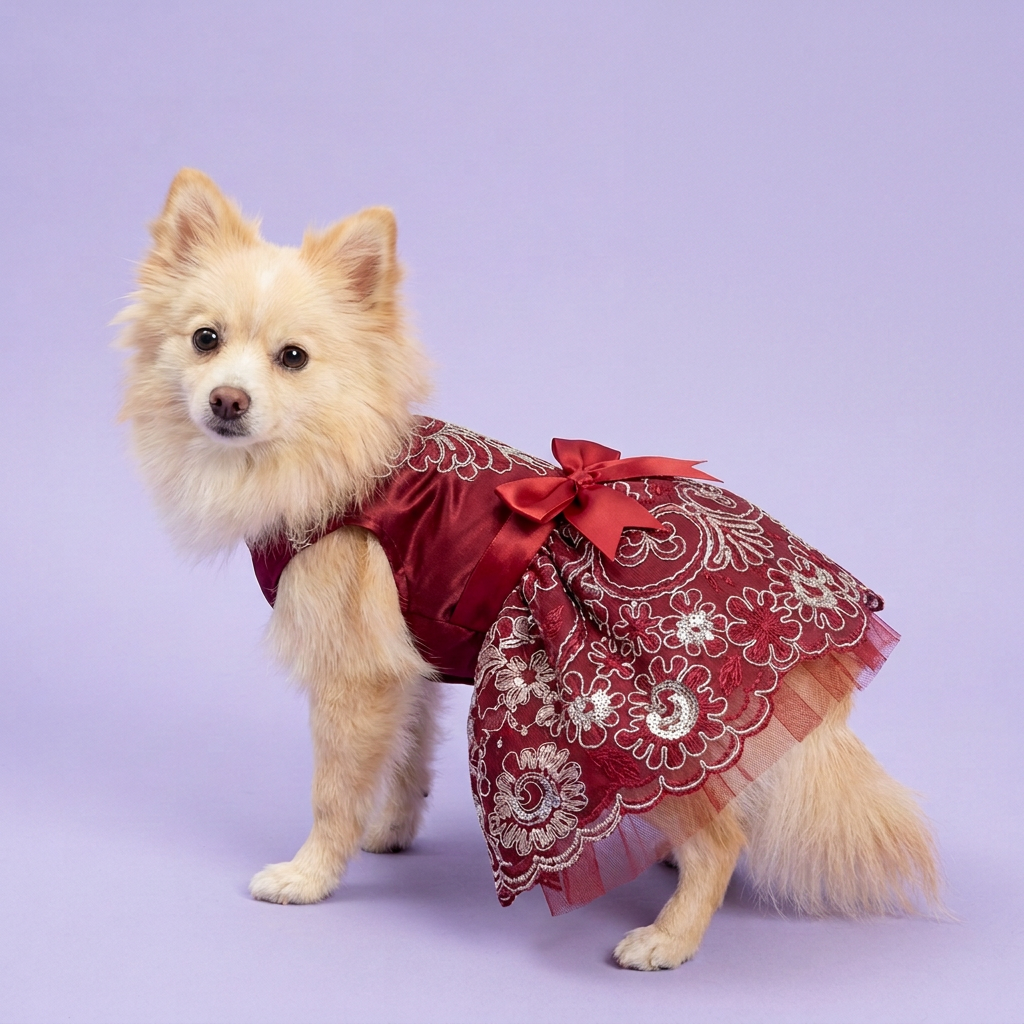 Pomeranian portrait with the corner inset removed