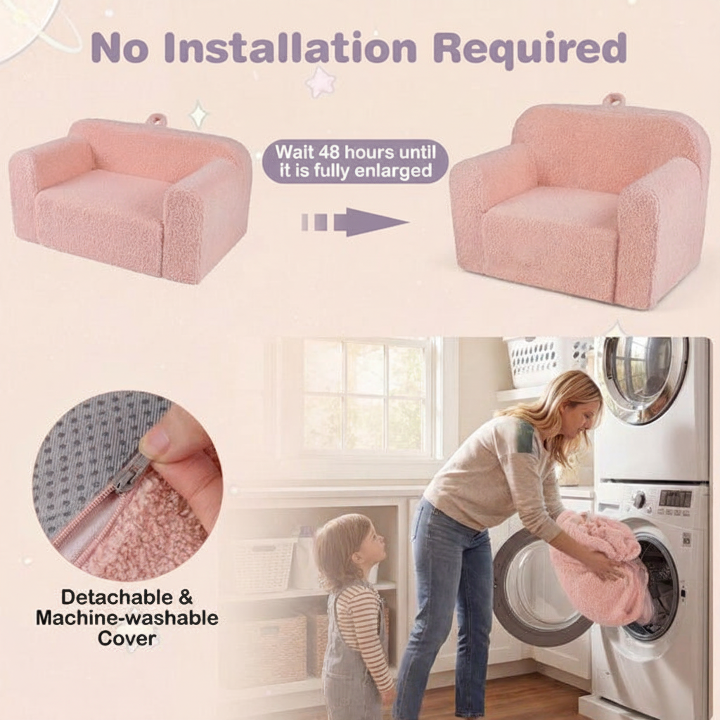 Product graphic with the heading, speech bubble, and arrow recolored lavender