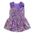 Purple sequin dress on a square white background