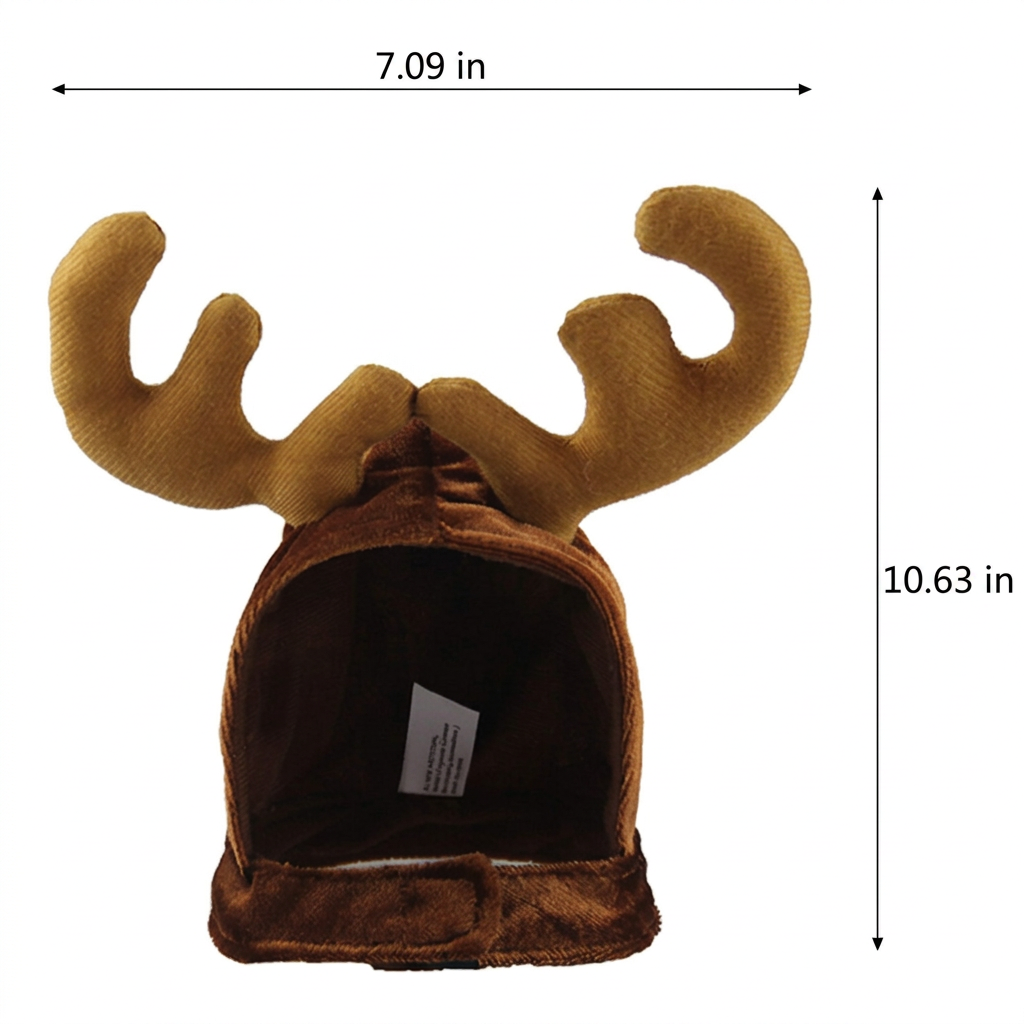 Reindeer hat measurements labeled in inches