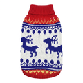 Reindeer sweater revised for a level collar and straighter, more uniform shape