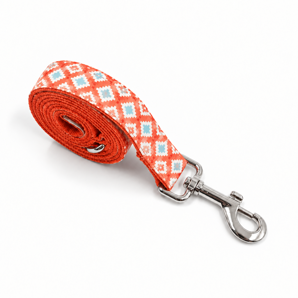 Rolled leash with corrected pattern
