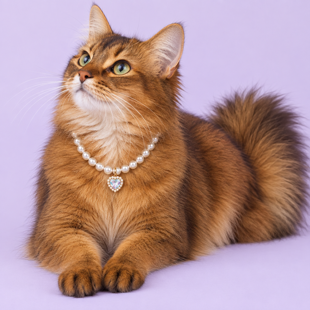 Ruddy Somali cat resting