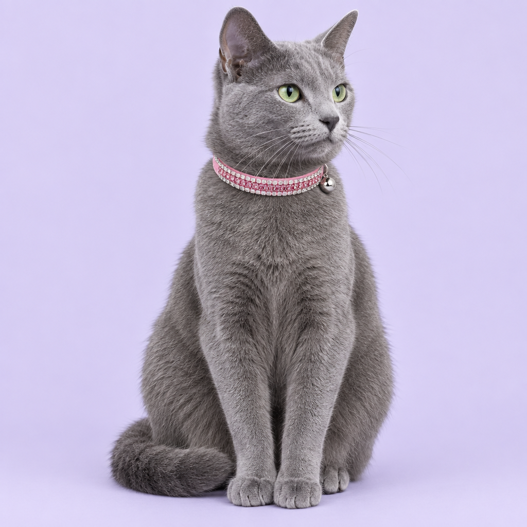 Russian Blue sitting tall