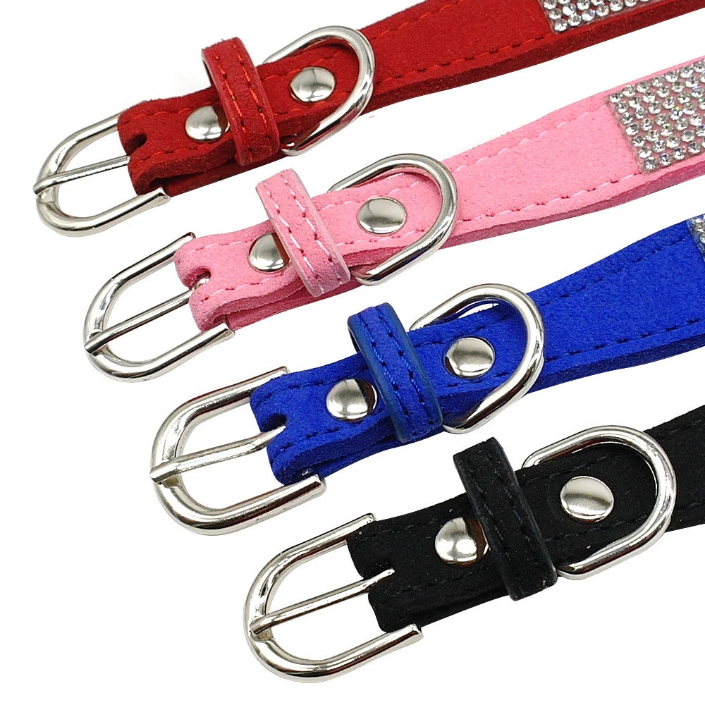 Red Crystal Bow Dog & Cat Collar