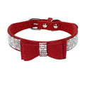Red Crystal Bow Dog & Cat Collar