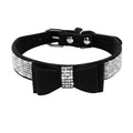 Black Crystal Bow Dog & Cat Collar