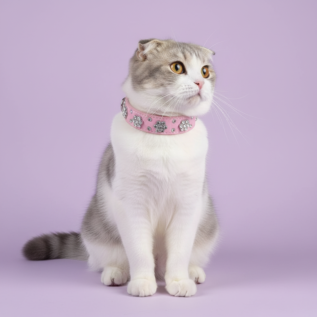 Scottish Fold - Pink Collar Signature Edit