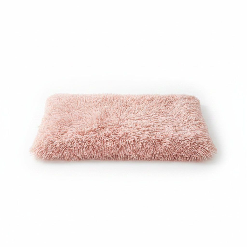 Shag Pet Mat Pink White Background