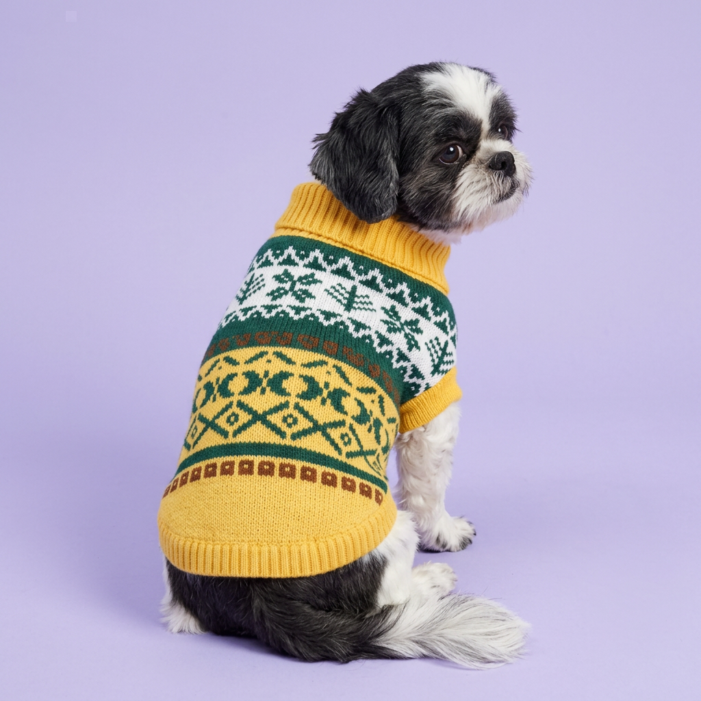 Shih Tzu looking over its shoulder