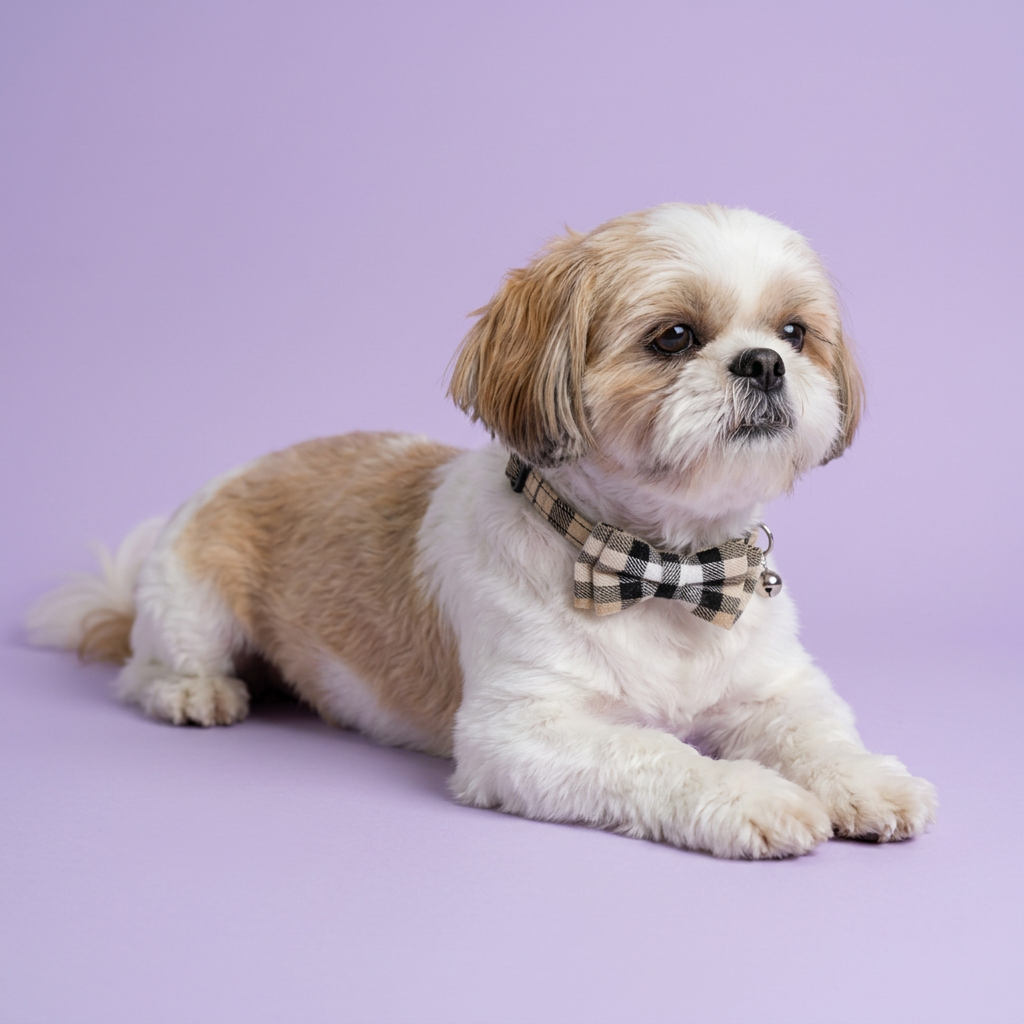 Shih Tzu reclining with crossed paws
