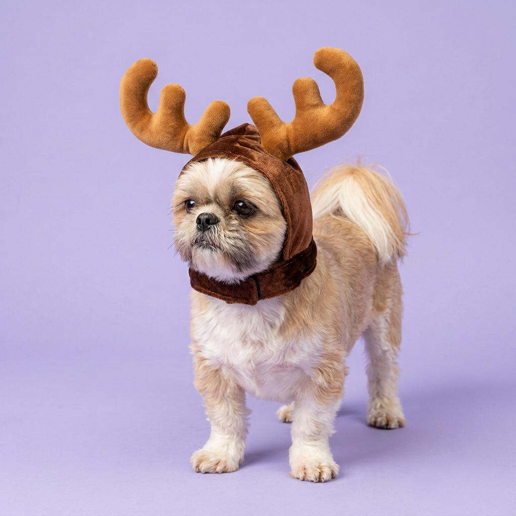Shih Tzu with darker antlers