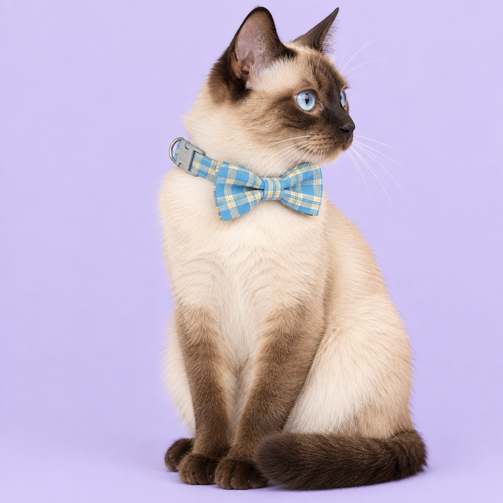 Siamese cat looking right