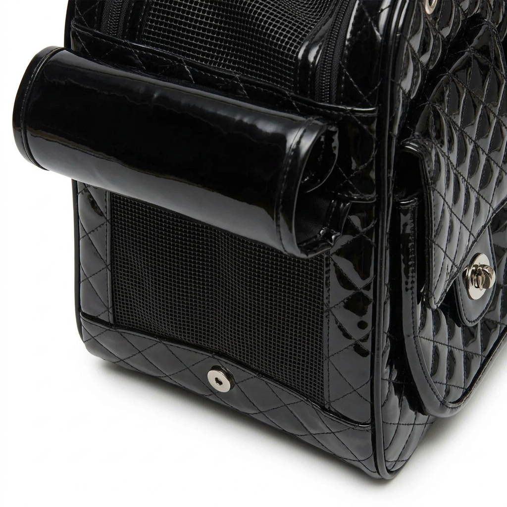 Side close-up recolored to match the black carrier