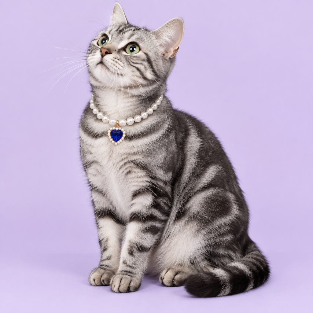 Silver tabby sitting