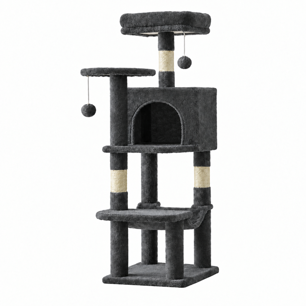 Slightly darker charcoal cat tree
