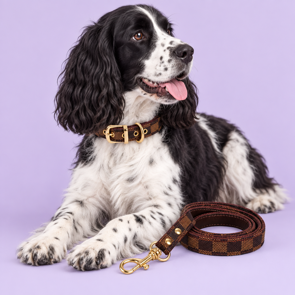 Spaniel reclining and looking aside
